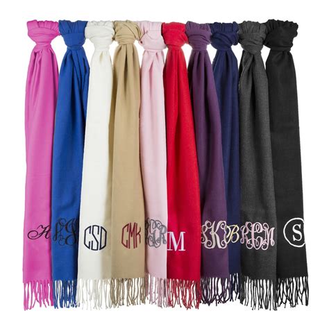 monogrammed scarves for women